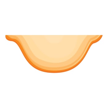 Half moon empanada forming a bowl shape vector