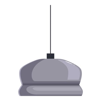 Modern gray hanging lamp illuminating space with style vector