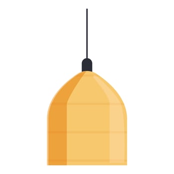 Modern hanging ceiling lamp illuminating empty space vector