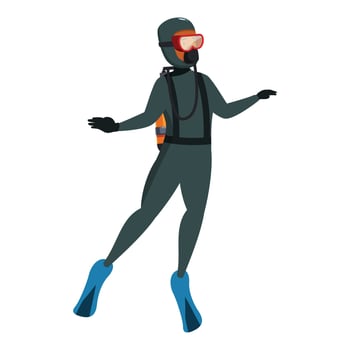 A man in a scuba suit and mask vector
