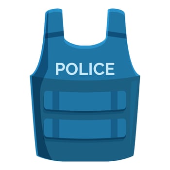 Police body armor protecting from bullets and knives vector
