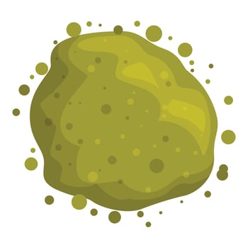 Green toxic slime blob spreading and dripping down vector