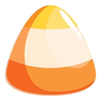 Delicious candy corn shining for halloween party decoration vector