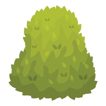 Green bush growing in a park with small leaves vector