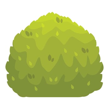 A green bush with leaves on it vector