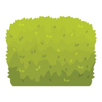 Green hedge with leaves vector