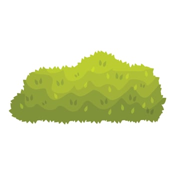 A cartoon grassy hill with leaves on it vector