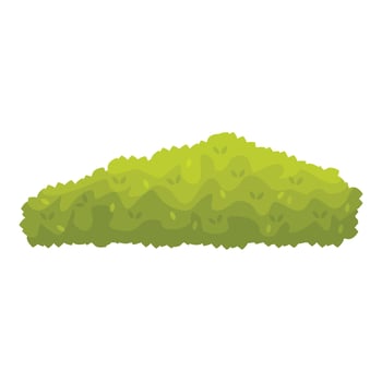 A cartoon bush with green leaves on it vector