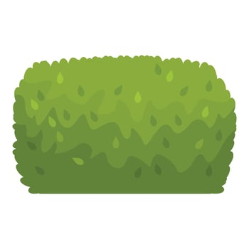 Green hedge with leaves illustration vector