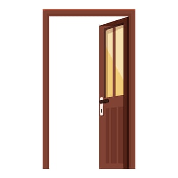 Open wooden door inviting to new opportunities and success vector
