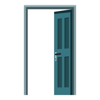 Open door illustration vector