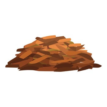 Pile of tobacco leaves forming small mound vector