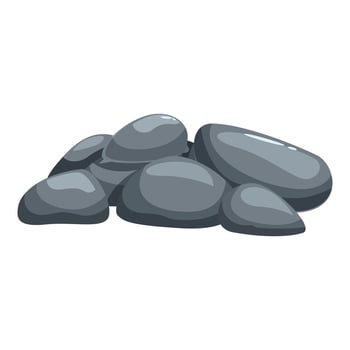 Gray stones piled up forming a small rock pile vector