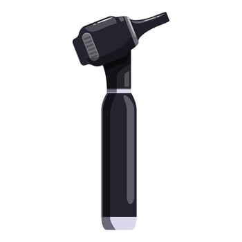 Otoscope for examining ear canal and diagnosing ear infections vector