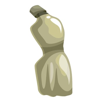 Crumpled empty plastic bottle representing environmental pollution vector