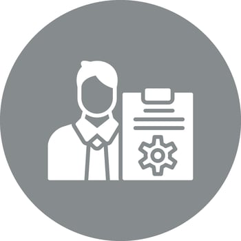 Project Manager Crisp Outline Artwork vector