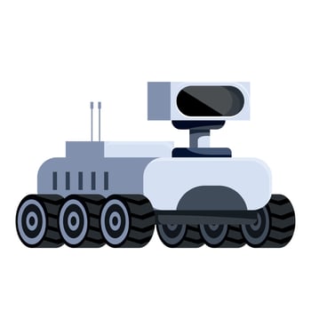 Robot car illustration vector