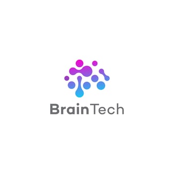 BrainTech Logo Design - Modern Gradient Branding for Tech Startups vector
