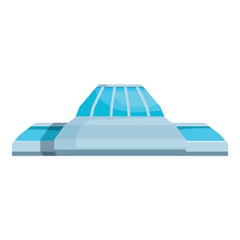 Futuristic building with glass roof and modern architecture projecting power and innovation vector