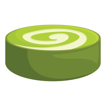 Green and white round turkish delight showing concentric circles vector