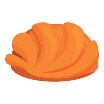 Freshly baked round loaf of bread showing golden brown crust vector