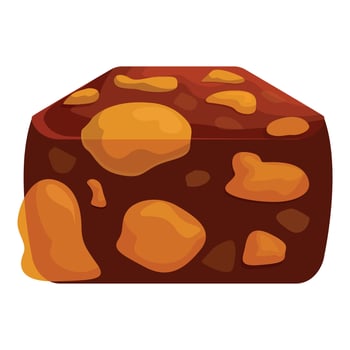Delicious caramel chocolate bar with filling creating sweet treat vector