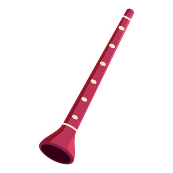 Red sopilka showing ukrainian folk music heritage vector