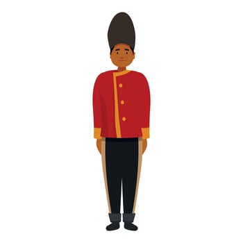 British royal guard wearing traditional uniform and bearskin hat vector