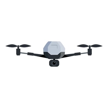 A drone with a camera on top of it vector