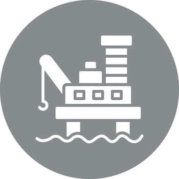 Oil Platform Detailed UI Piece vector