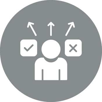 Decide Stylized Flat Drawing vector