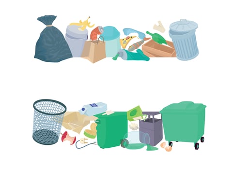 Garbage collection illustration vector