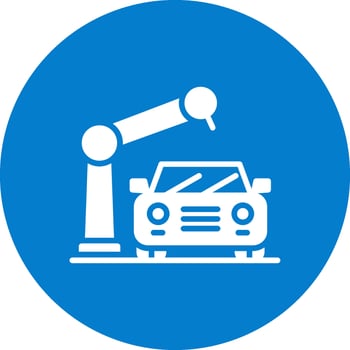 Car Manufacturing Gradient Style Element vector
