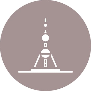 Oriental Pearl Tower Modern Interface Badge vector