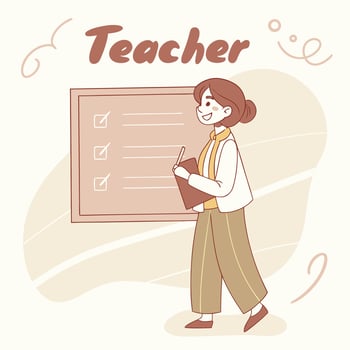 Teachers Day Thank-You Illustration vector