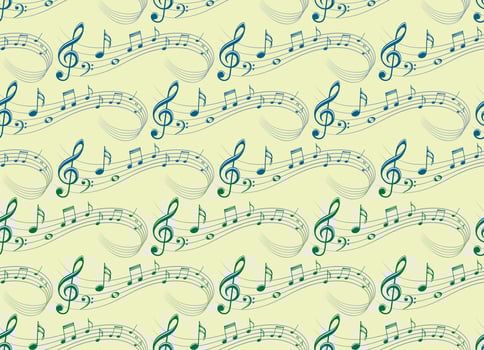 The Background with music notes. vector