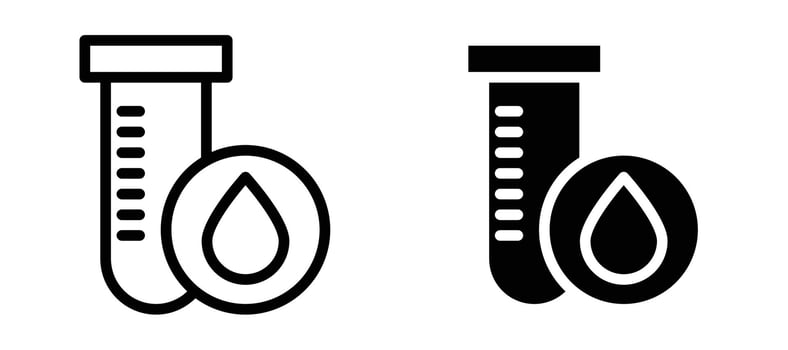 Blood test icon collection vector