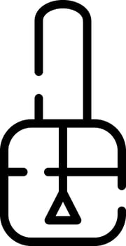 Minimalistic Modern Rounded Outline Manikure Icon vector