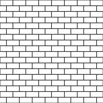 Brick wall seamless pattern. House wall brick stone background. White wallpaper texture. Building tile surface. Rectangle blocks round corners seamless pattern. vector