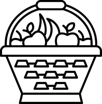 Basket Outline Icon vector