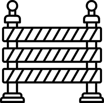 Barrier Outline Style Icon vector