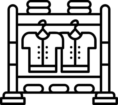 Clothing Outline Style Icon vector