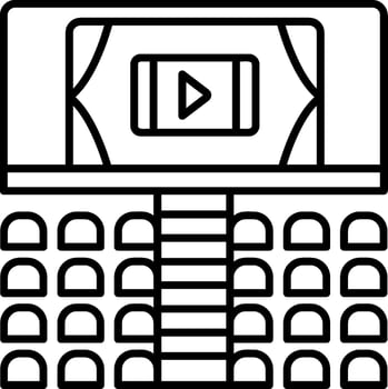 Cinema Outline Style Icon vector