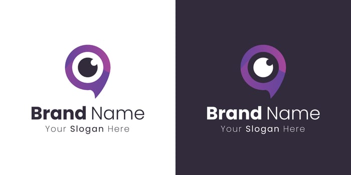 Abstract Eye Pin Logo Design For Brand Identity And Visual Branding Solutions vector