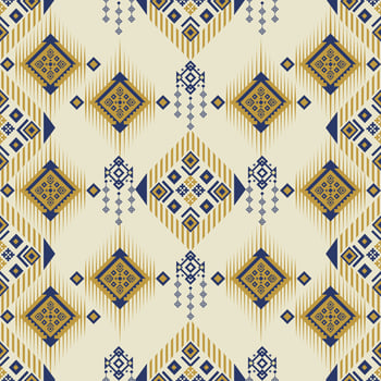 Navy and gold geometric pattern design vector