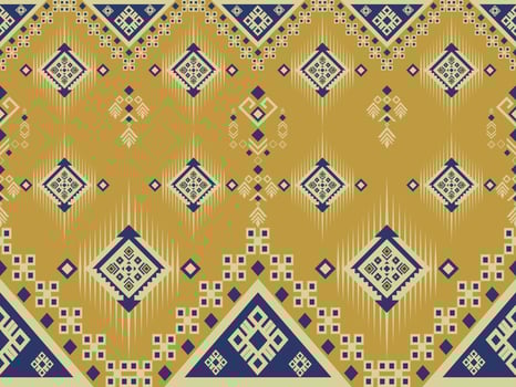 Geometric pattern in gold and navy vector