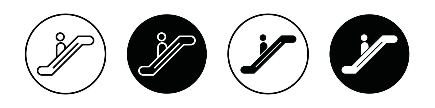 Escalator icon designs for ui vector