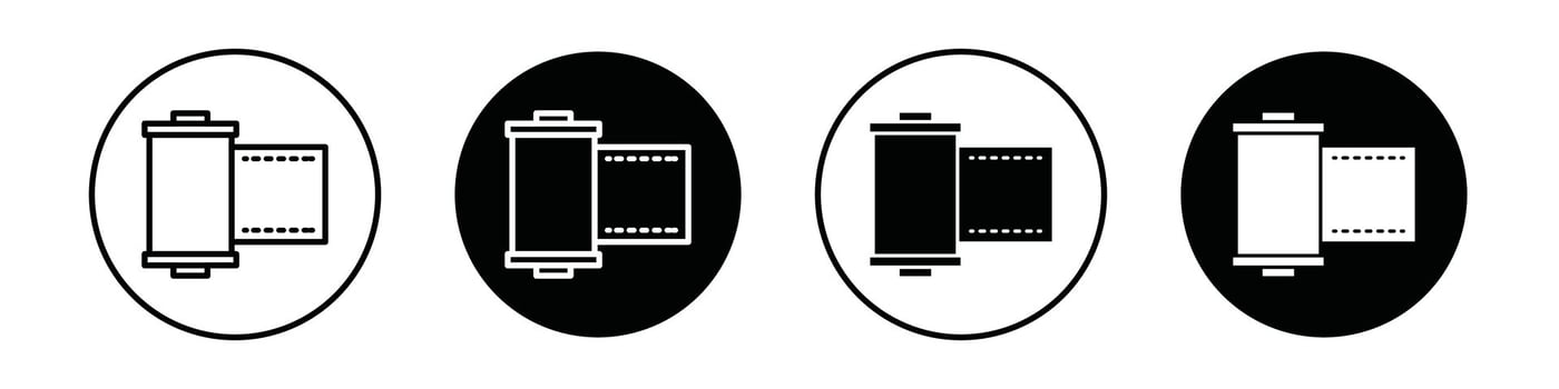 Film canister icon designs for ui vector