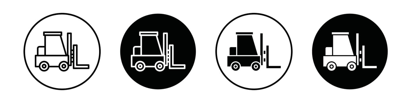 Forklift icon designs for ui vector