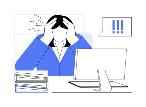 Stress isolated cartoon illustrations. vector